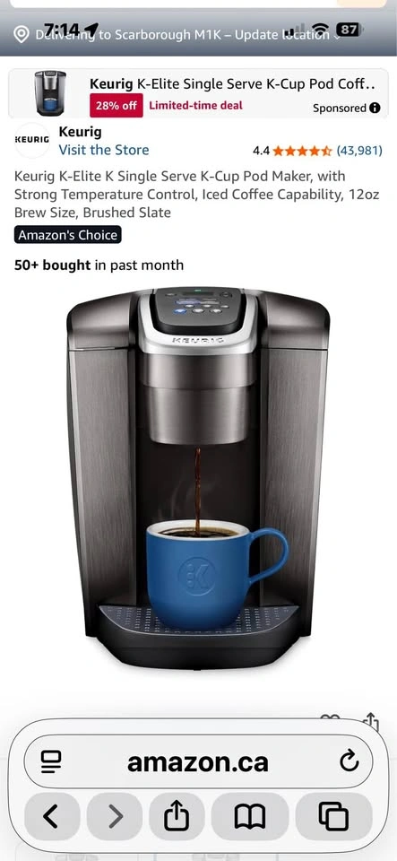 KEURIG KELITE K90 SINGLE POD COFFEE MAKER