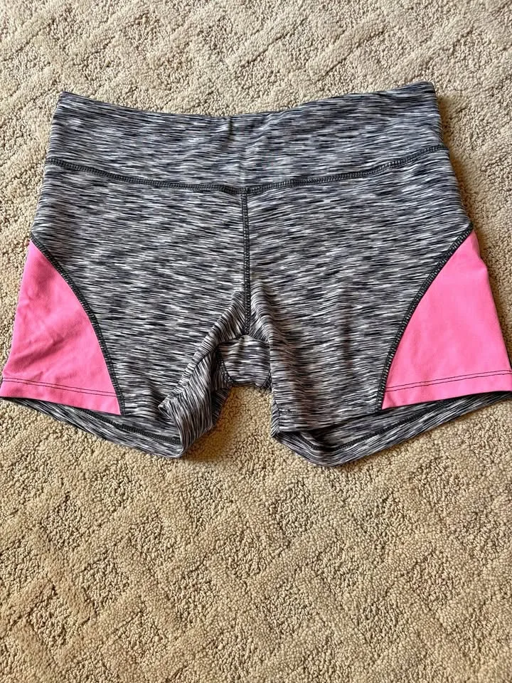 One Tooth Grey and Pink Gym Shorts thumbnail
