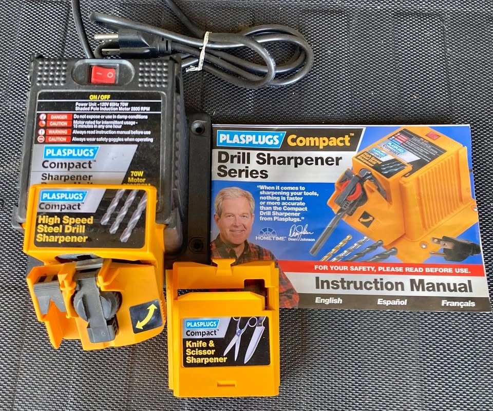 Estate Sale Plasplugs Compact Drill, Knife & Scissor Sharpener