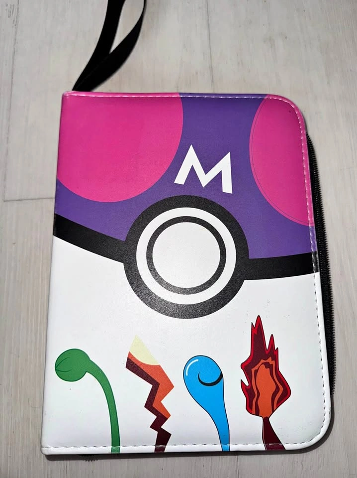 Filled Pokémon card binder