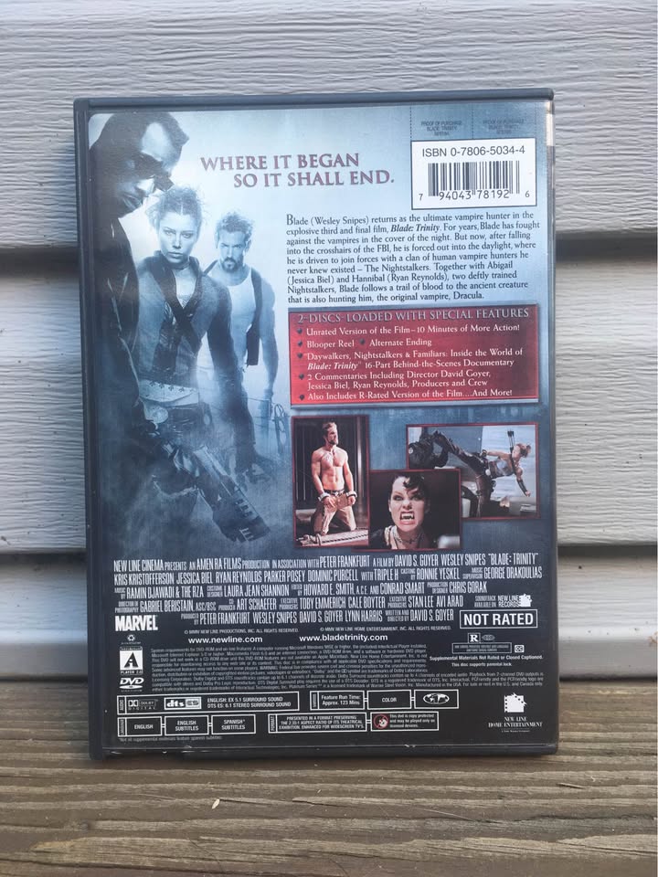 Blade Trinity Unrated 2 DVDs - Platinum Series - Like New - photo 5