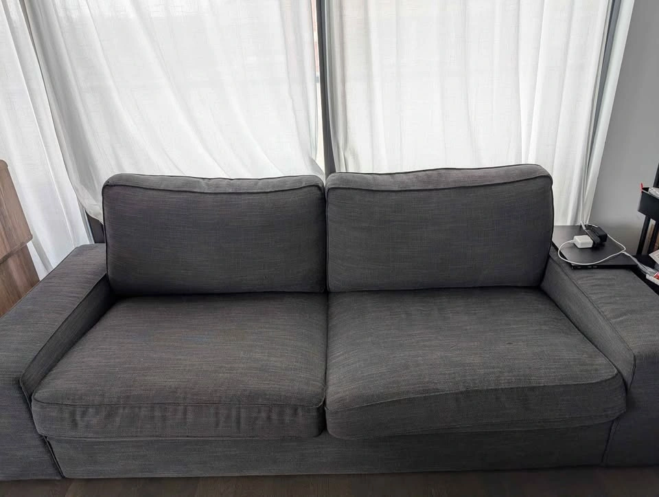 Grey IKEA KIVIK Sofa - photo 3