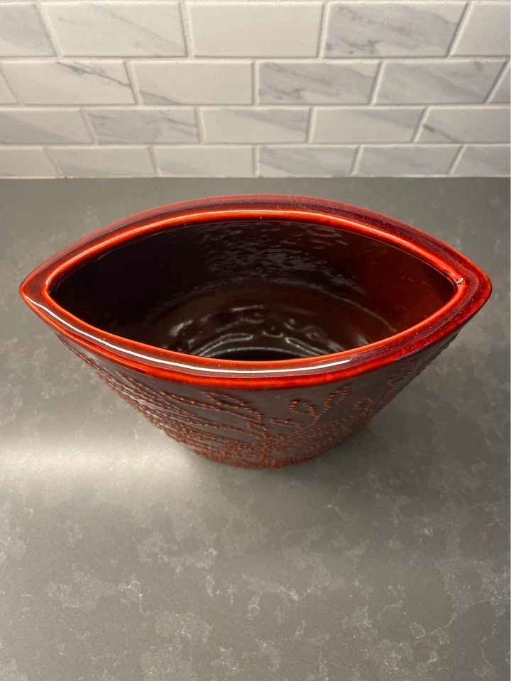 Vintage Red Glazed Ceramic Beaded Vase - Pier 1 Imports - photo 5