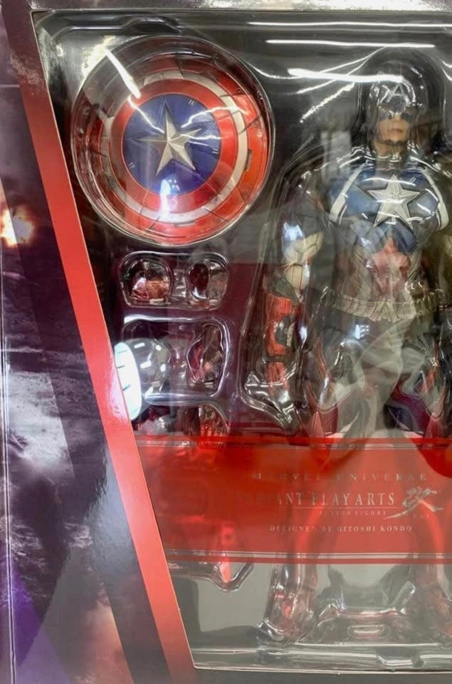 BNIB Square Enix Marvel Variant Play Arts Kai Captain America - photo 2