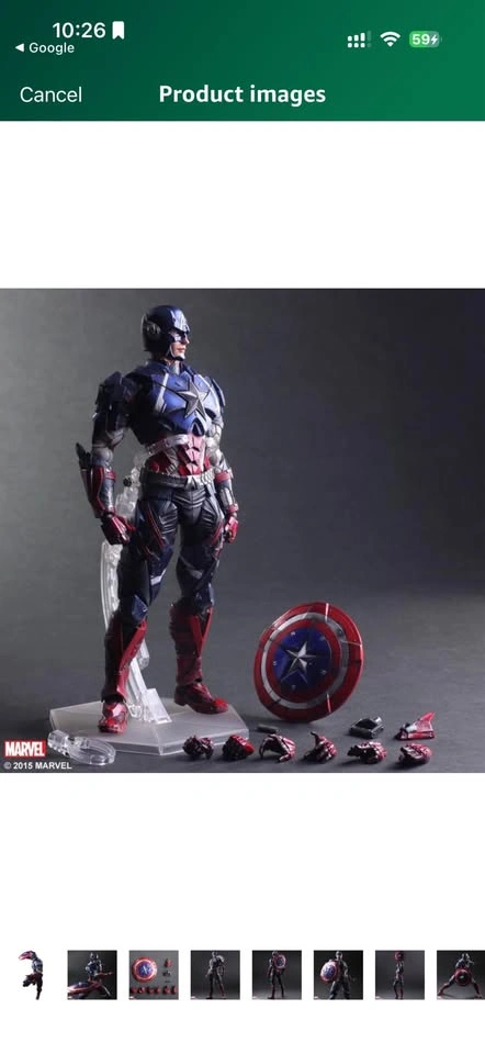 BNIB Square Enix Marvel Variant Play Arts Kai Captain America - photo 4
