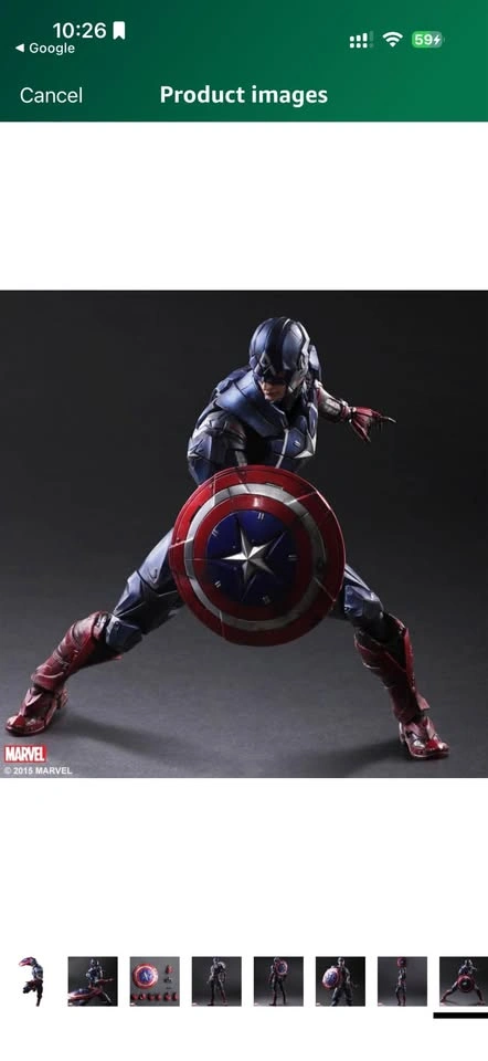 BNIB Square Enix Marvel Variant Play Arts Kai Captain America - photo 5