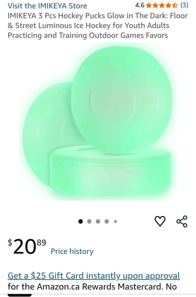 Brand New 3-Piece Glow-in-the-Dark Hockey Puck Set - photo 4