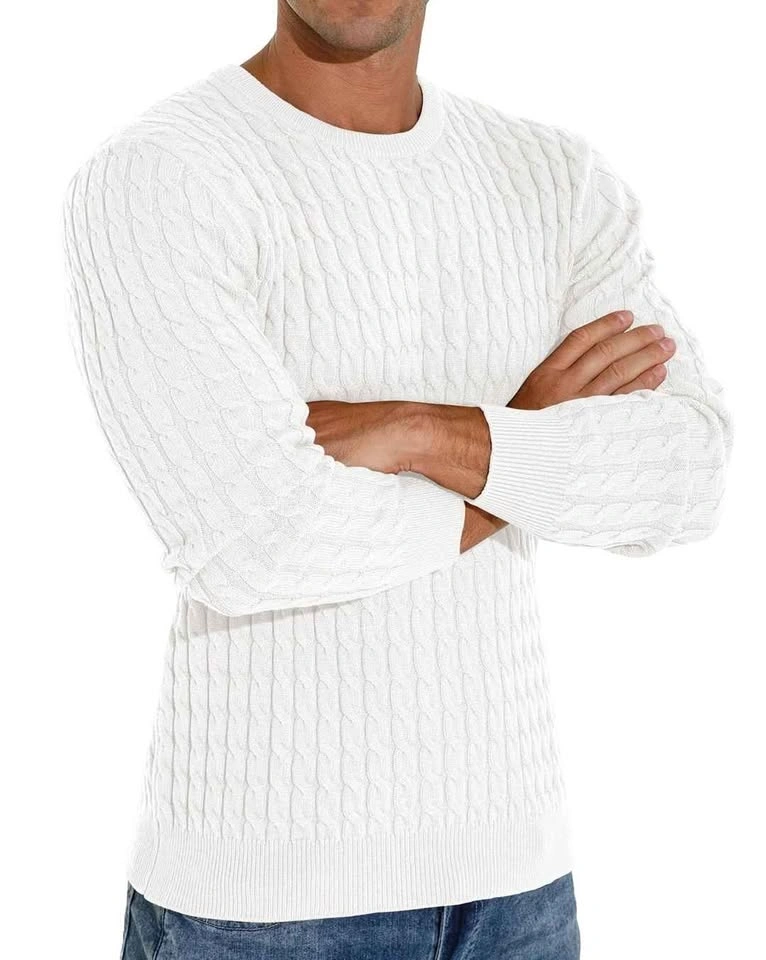Men's Askdeer Ribbed Crewneck Pullover Sweater - photo 2
