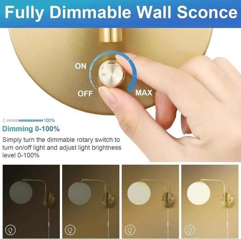 Modern Dimmable Wall Sconces – Set of 2 - photo 2