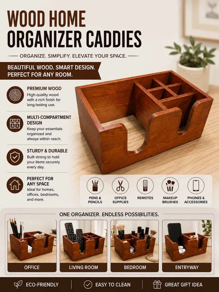 Wood Home Organizer Caddy - photo 2