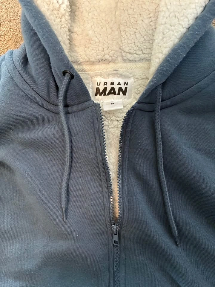 Blue Fur Lined Hoodie - photo 3