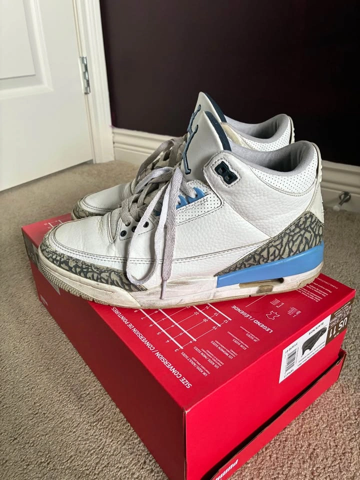 Jordan 3 Retro Unc - photo 2
