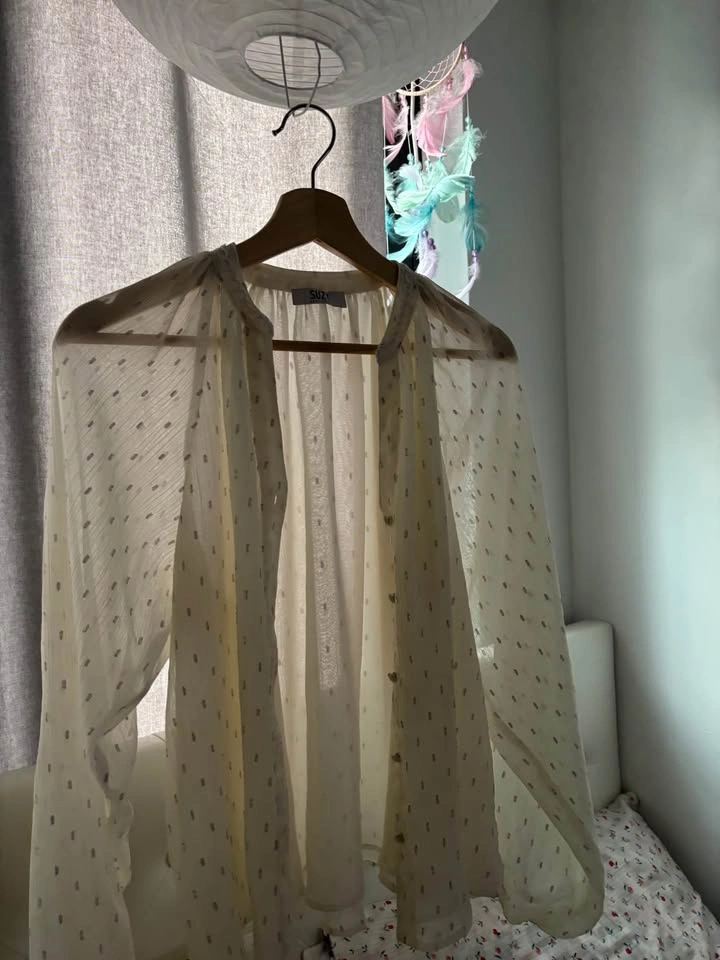 Suzy Shier Sheer Polka Dot Blouse - photo 2