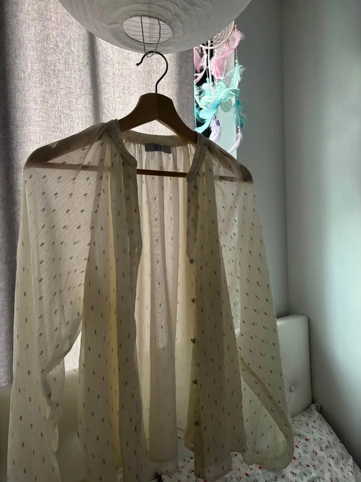 Suzy Shier Sheer Polka Dot Blouse - photo 3