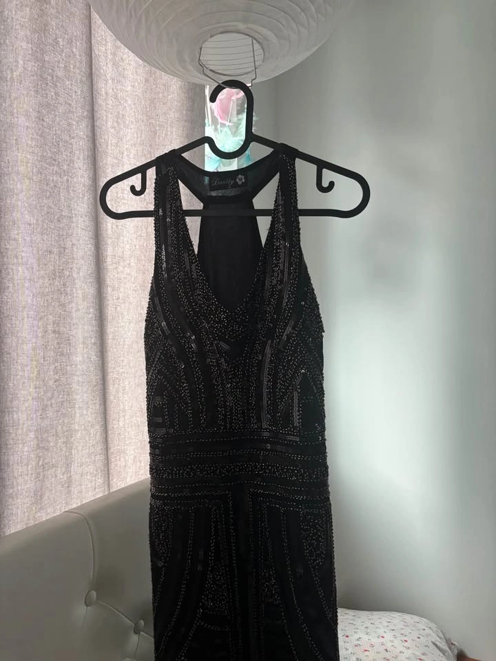 Danity Black Sequined Cocktail Dress - photo 3