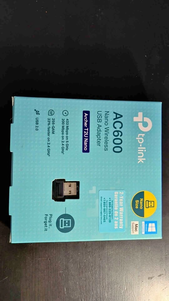 TP-Link T2U Nano AC600 Dual Band Wi-Fi Adapter