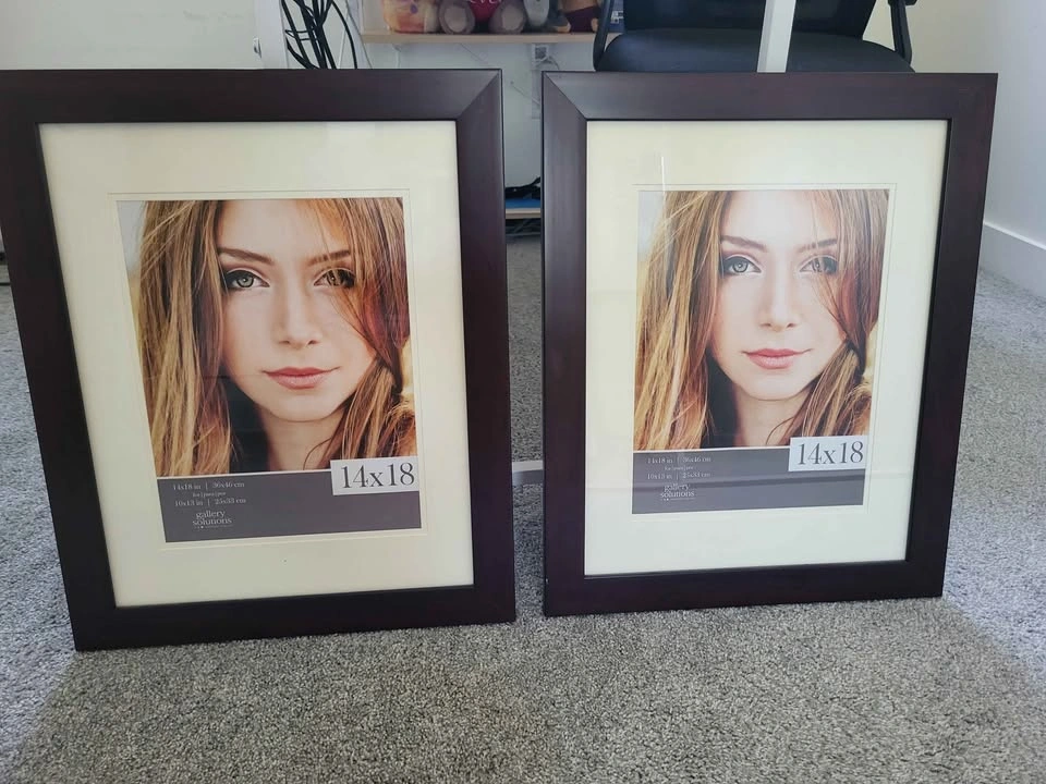 Set of 2 Wood Picture Frames 14x18 (New / 2-for-1 Price) - photo 2