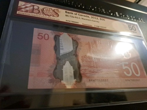 2012 Bank Of Canada $50, 2 Digit Radar Note, 7888887, BCS 50 - photo 5
