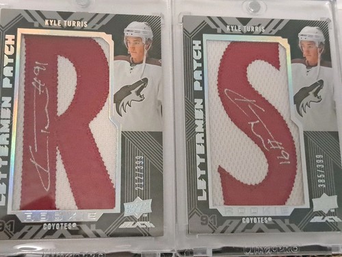 2008 UD Black Lettermen Patch Autograph Kyle Turris Rookie Cards - photo 2