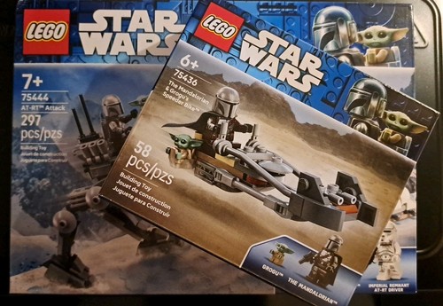 Lego Star Wars The Mandalorian/Grogu/AT-RT Attack/Speeder Bike