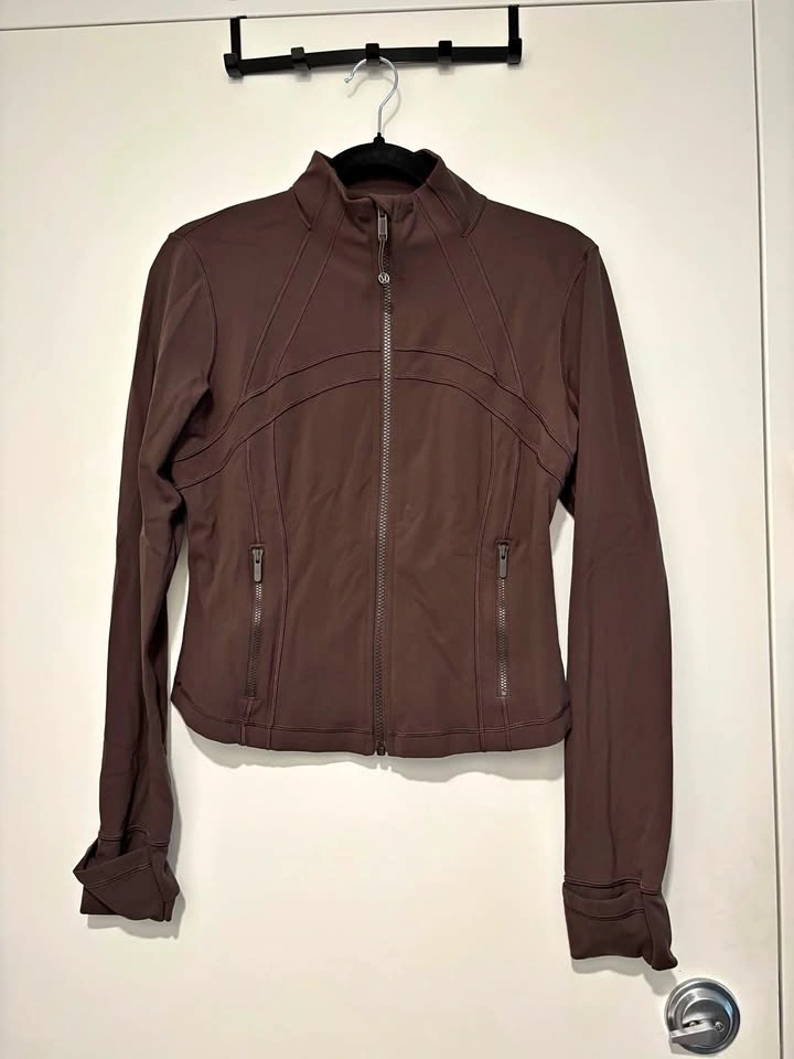 Authentic Brown Cropped Lululemon Define Jacket Size 10