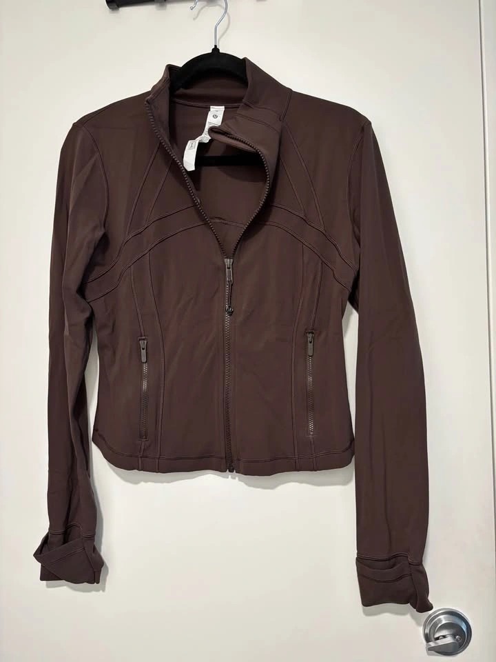 Authentic Brown Cropped Lululemon Define Jacket Size 10 - photo 2