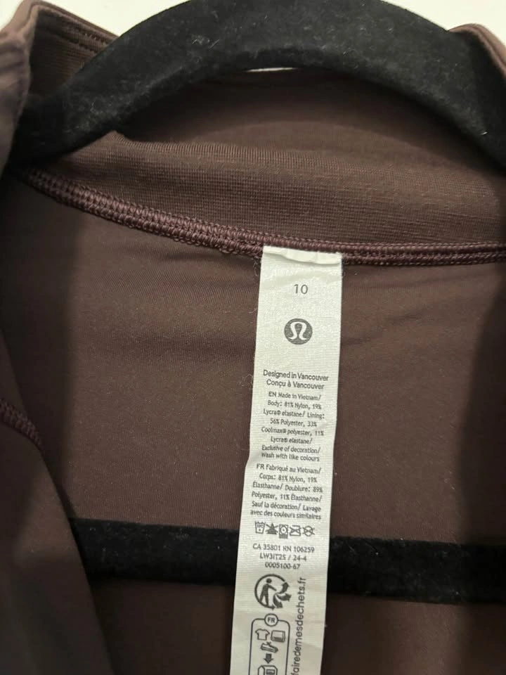 Authentic Brown Cropped Lululemon Define Jacket Size 10 - photo 4