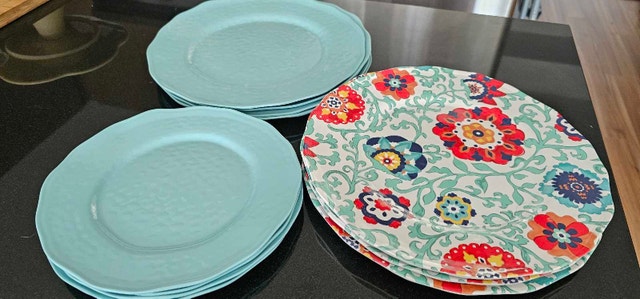 Melamine Dinner Plates Set - 12 pc set
