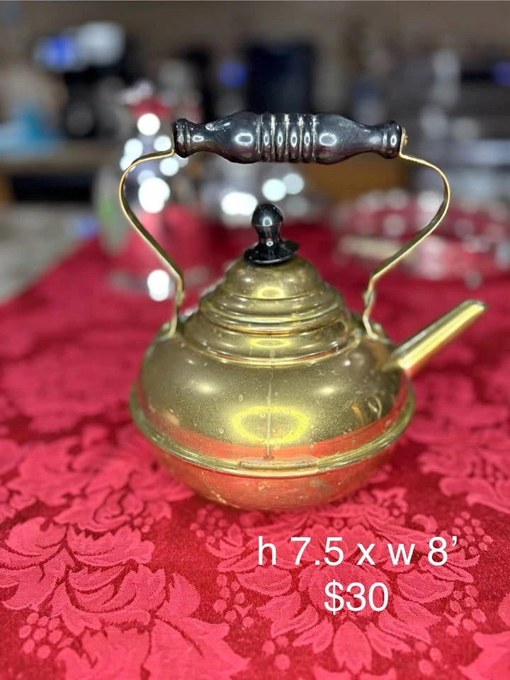 Vintage Brass Tea Kettle