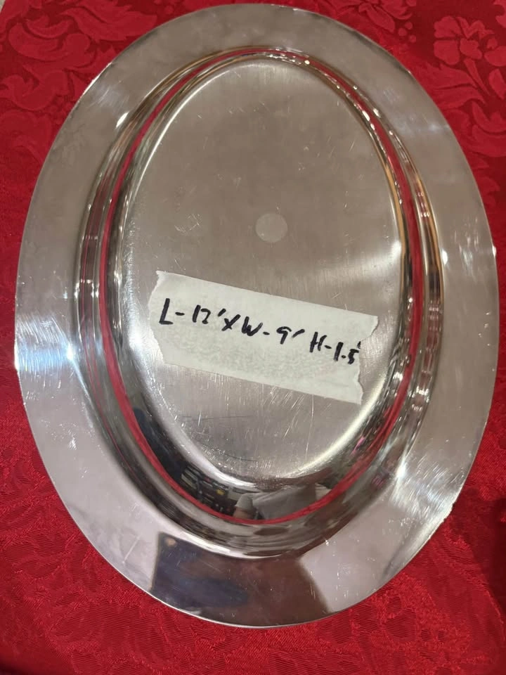 Vintage Silver-Plated Oval Serving Platter - photo 4