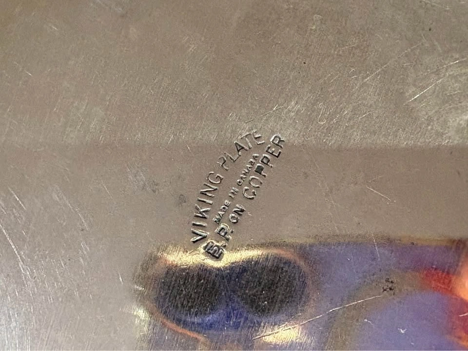 Viking Plate Silver Plate on Copper Footed Bowl - photo 2