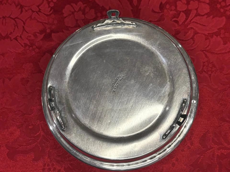 Viking Plate Silver Plate on Copper Footed Bowl - photo 3
