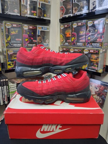 Nike Air Max 95 Mens Size 11 Dark Ash/Metallic Silver/Red - photo 2