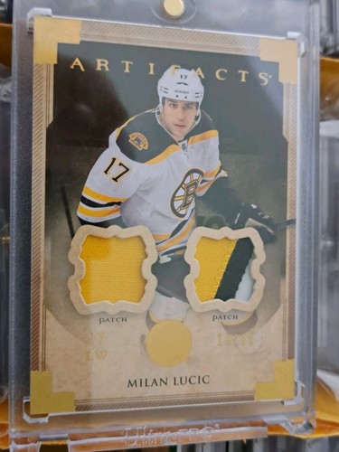 2013-14 Upper Deck Artifacts Milan Lucic Game Worn Jersey Card