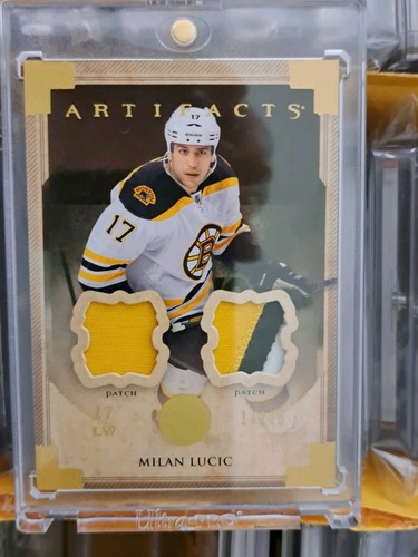 2013-14 Upper Deck Artifacts Milan Lucic Game Worn Jersey Card - photo 3