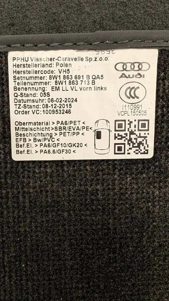 Audi A5 OEM Floor Mats - photo 2