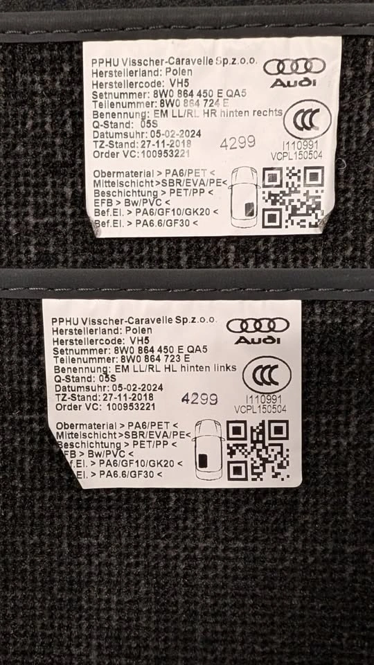 Audi A5 OEM Floor Mats - photo 3