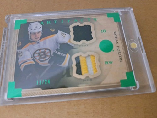 2013-14 Upper Deck Artifacts Nathan Horton Emerald Card - photo 2