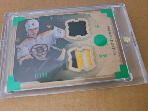 2013-14 Upper Deck Artifacts Nathan Horton Emerald Card - photo 3