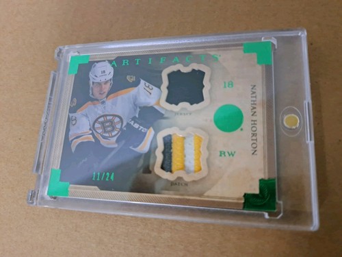 2013-14 Upper Deck Artifacts Nathan Horton Emerald Card - photo 5