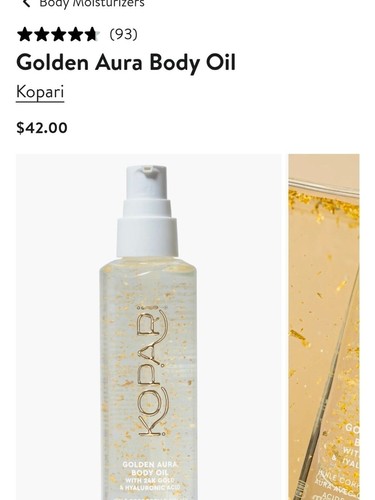 Kopari Golden Aura Body Oil with 24K Gold & Hyaluronic Acid - photo 2