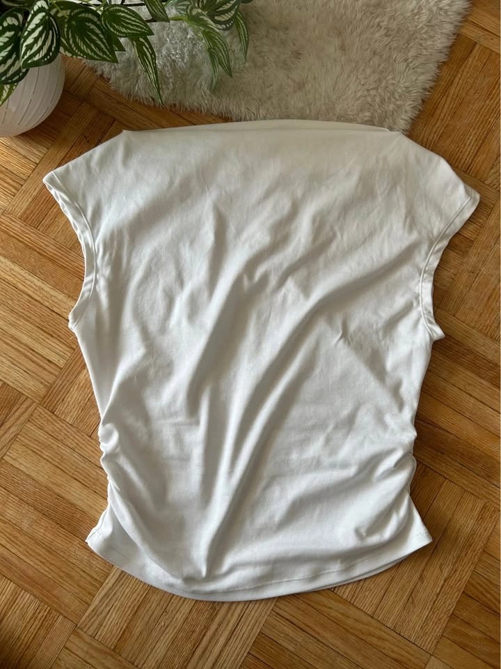 Off shoulder white cotton top