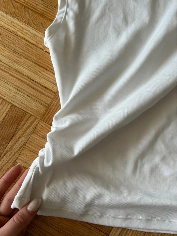Off shoulder white cotton top - photo 2
