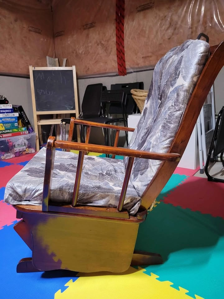 Wooden Glider Rocking Chair with Cushions - photo 2