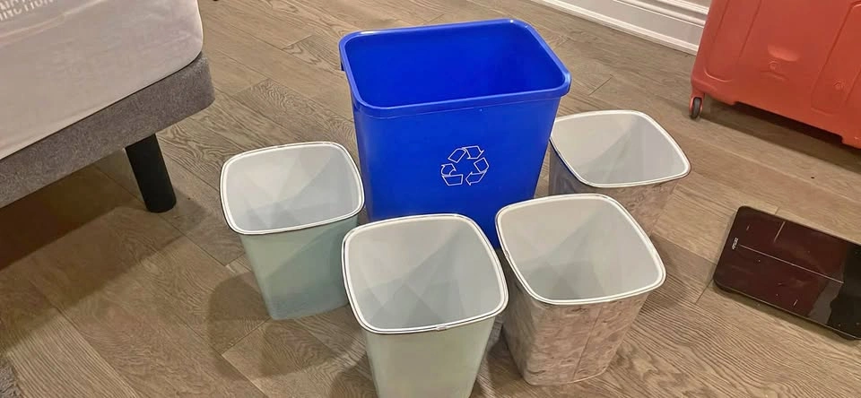 Lot of 5 Waste Baskets / Trash Bins - $5 for All
