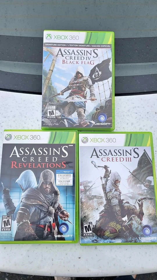 Assassin's Creed Xbox 360 Games (Revelations, 3 & Black Flag)