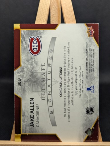 2021-22 Ultimate Collection Jake Allen Ultimate Signatures Auto - photo 2