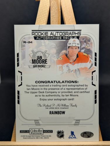 2025-26 O-Pee-Chee Platinum Ian Moore Rookie Auto RC - photo 2