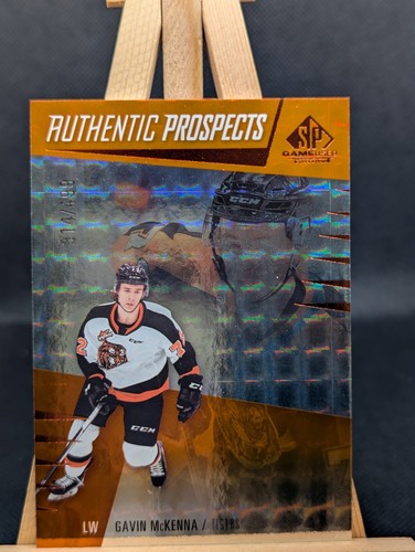 Gavin McKenna #44 Orange Foil /499 2023-24 UD SP Game Used CHL
