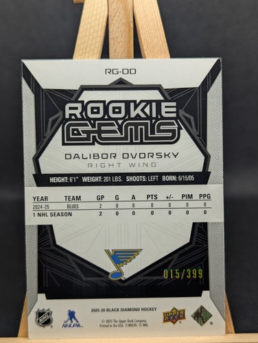 2 x Dalibor Dvorsky Black Diamond Rookie Gems Cards - photo 4